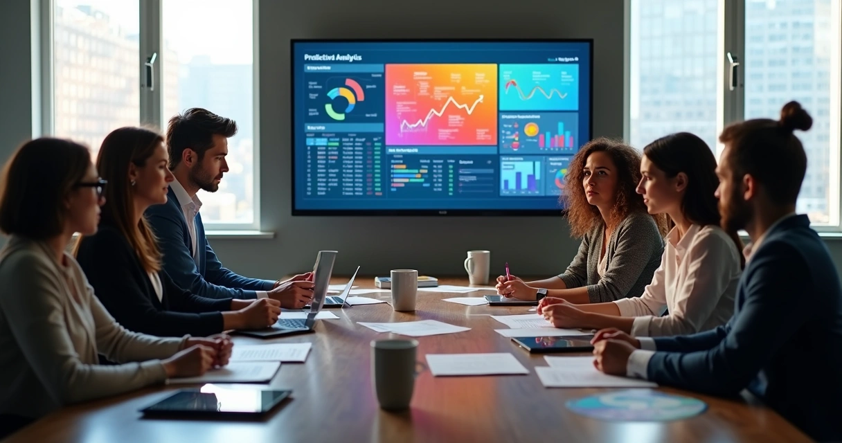 analise-preditiva-reuniao-vendas-649 Como Implementar Análise Preditiva no CRM B2B em 2025