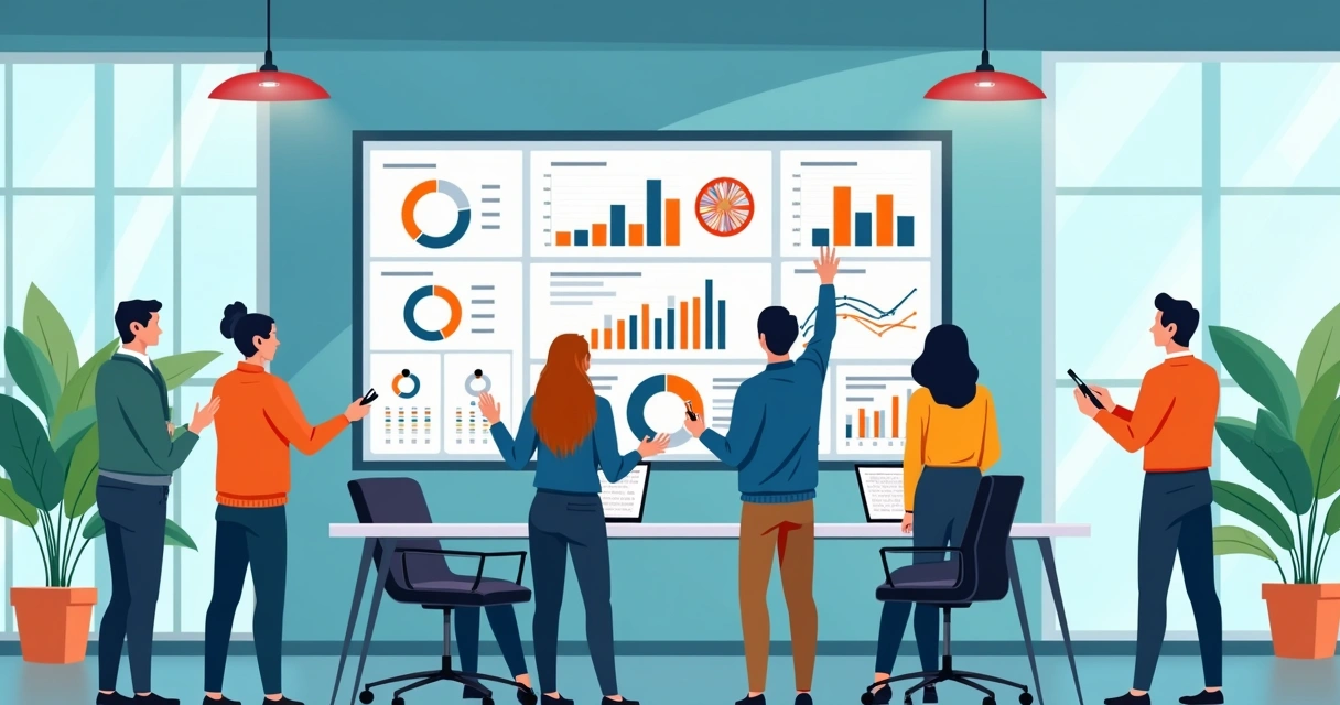 equipe-reunida-analise-dados-vendas-71 CRM para SaaS: 7 Estratégias para Vender Mais Usando Dados