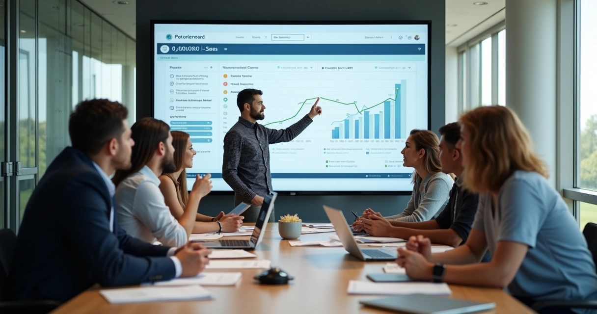 reuniao-equipe-vendas-analise-crm-411 Rotina Comercial: 10 Checklists para Garantir Execução no CRM