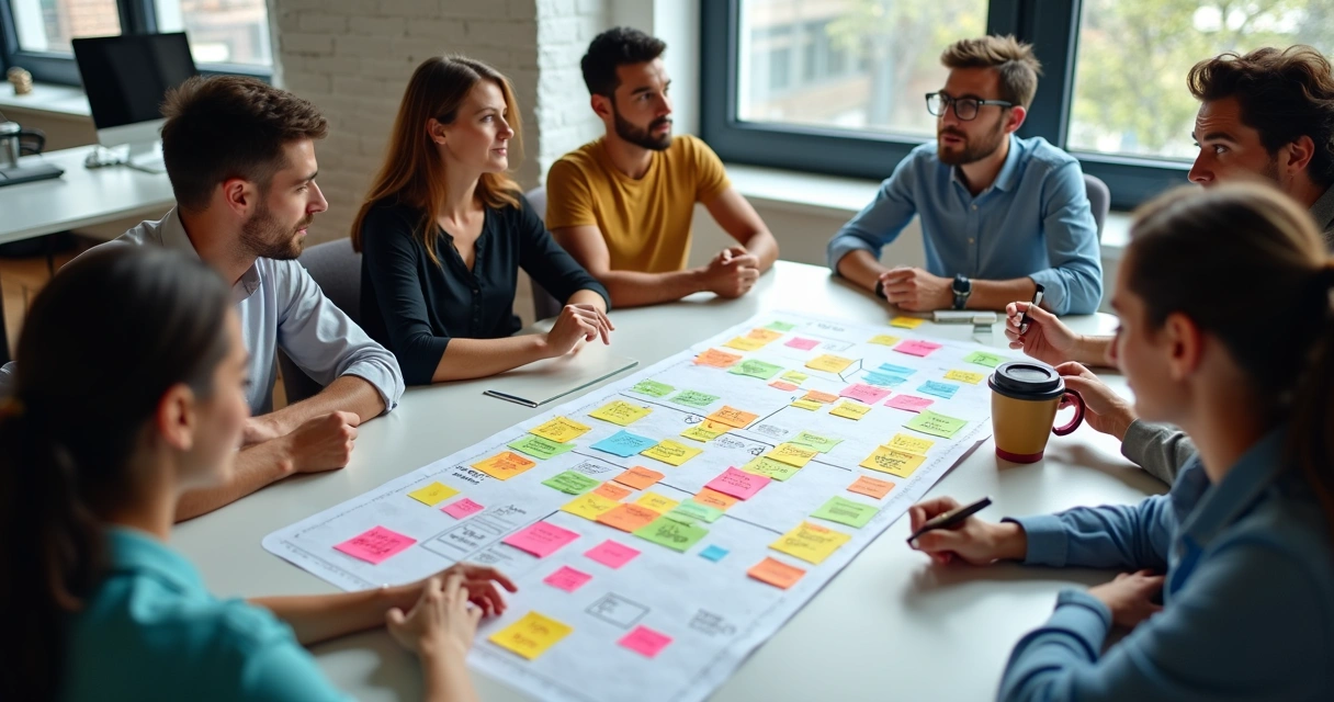 time-preenchendo-canvas-vendas-351 Sales Model Canvas: Guia Completo Para Times de Vendas B2B
